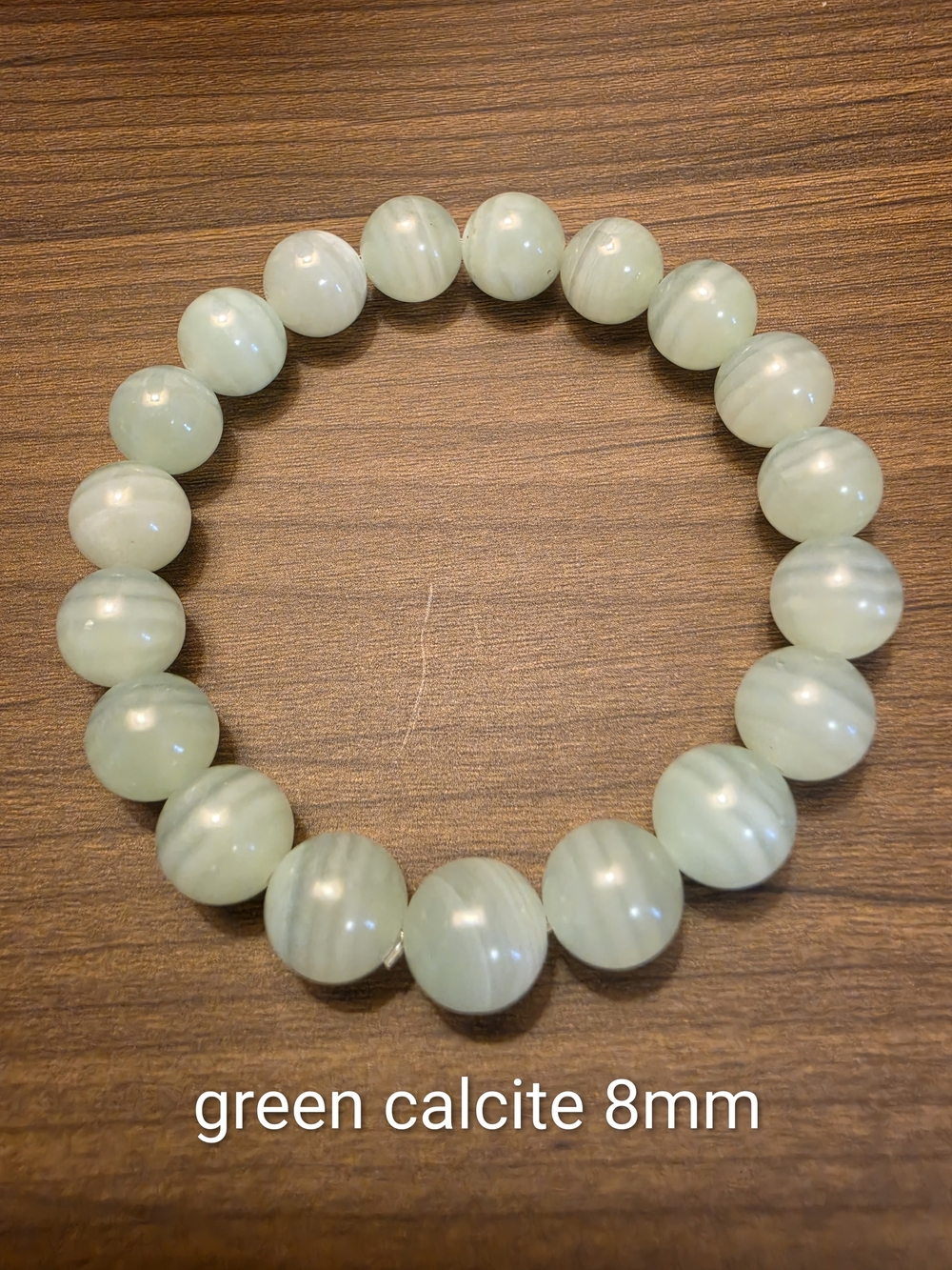 Green Calcite Beaded Stretch Bracelet